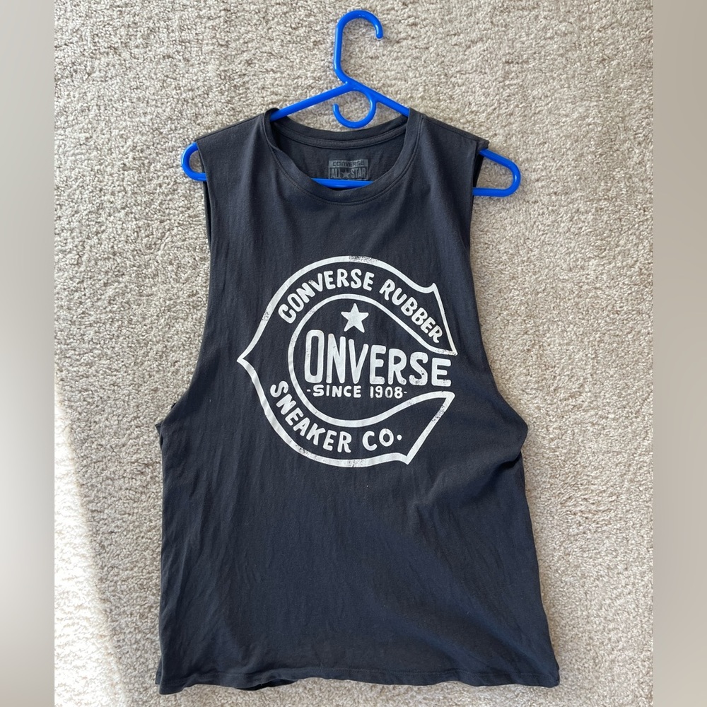 Converse Charcoal Grey Muscle Tank Size L